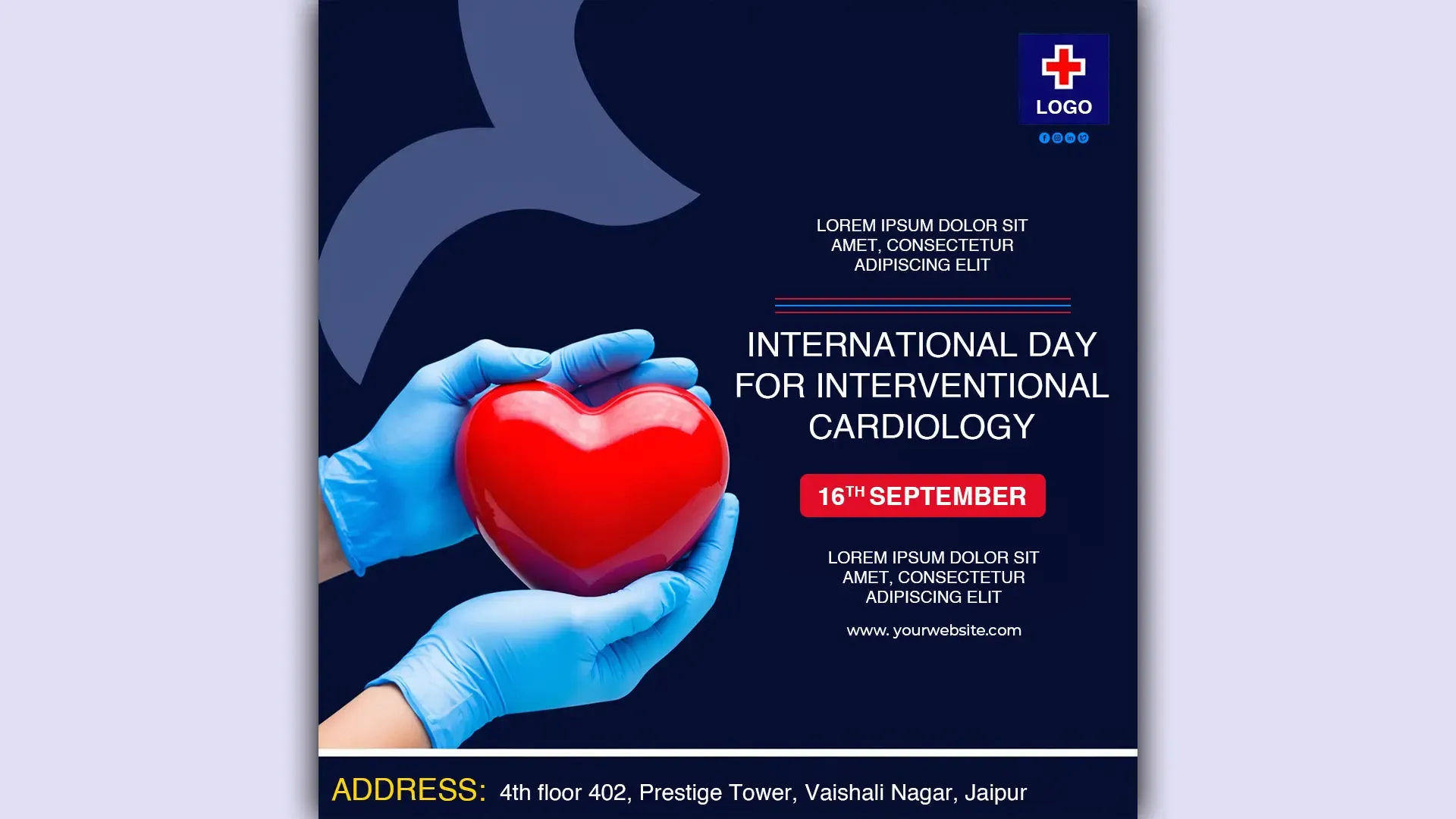 International Day for Interventional Cardiology Social Media Post Template